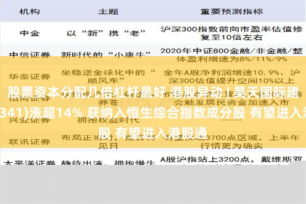 股票资本分配几倍杠杆最好 港股异动 | 昊天国际建投(01341)涨超14% 获纳入恒生综合指数成分股 有望进入港股通