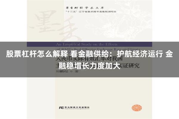 股票杠杆怎么解释 看金融供给：护航经济运行 金融稳增长力度加大